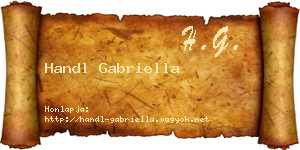 Handl Gabriella névjegykártya