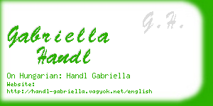 gabriella handl business card